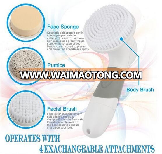 4 in 1 Waterproof Electric Facial Cleaner Face Skin Care Brush